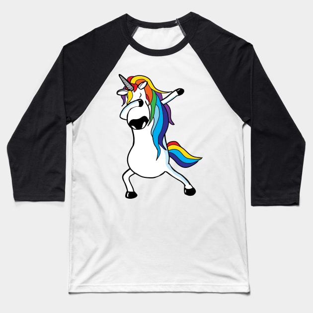 Yet Another Dabbing Unicorn Dancing Baseball T-Shirt by alltheprints